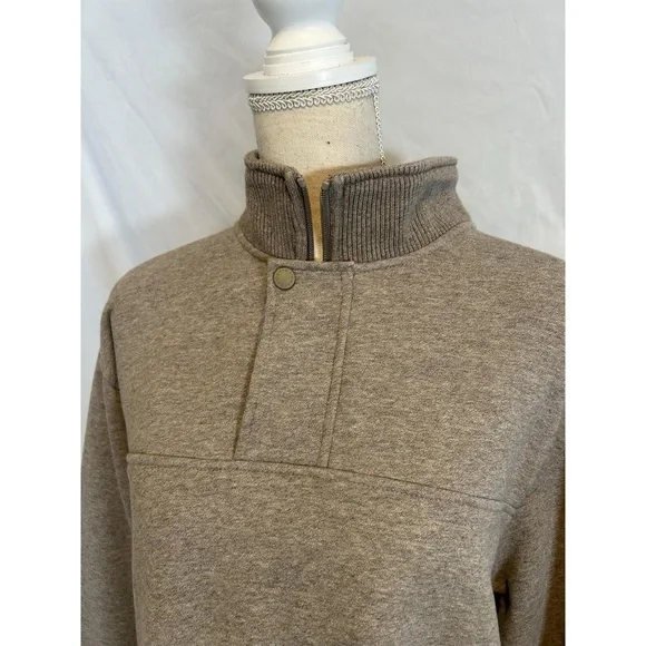 Orvis Sweatshirt Mens Pullover 1/4 Zip High Neck Long Sleeve Fleece Large - Picture 3 of 6